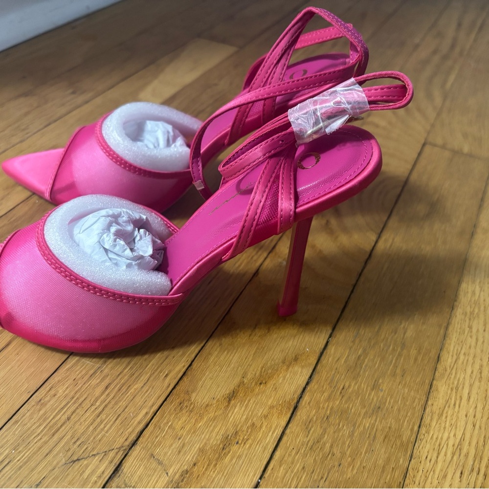 Sephora Vibrant Hot Pink Pointed-Toe Slingback Stiletto Heels